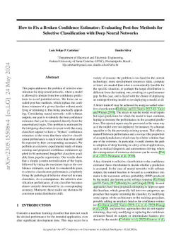 How to Fix a Broken Confidence Estimator: Evaluating Post-hoc Methods
  for Selective Classification with Deep Neural Networks