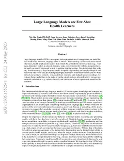 Large Language Models are Few-Shot Health Learners