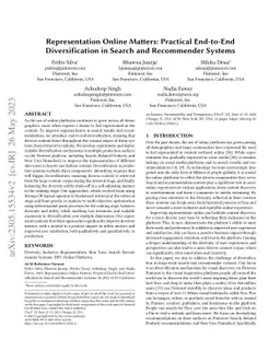 Representation Online Matters: Practical End-to-End Diversification in
  Search and Recommender Systems