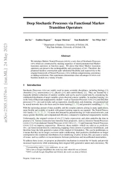 Deep Stochastic Processes via Functional Markov Transition Operators