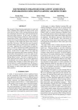 Sound Design Strategies for Latent Audio Space Explorations Using Deep
  Learning Architectures