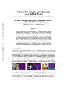 Unsupervised Semantic Correspondence Using Stable Diffusion