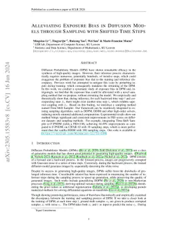 Alleviating Exposure Bias in Diffusion Models through Sampling with
  Shifted Time Steps