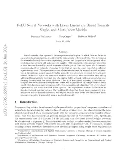 ReLU Neural Networks with Linear Layers are Biased Towards Single- and Multi-Index Models