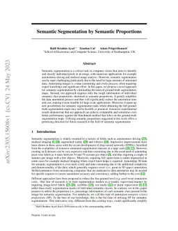 Semantic Segmentation by Semantic Proportions