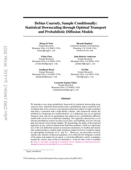 Debias Coarsely, Sample Conditionally: Statistical Downscaling through
  Optimal Transport and Probabilistic Diffusion Models