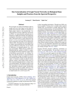 Tackling Size Generalization of Graph Neural Networks on Biological Data from a Spectral Perspective