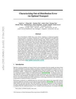 Characterizing Out-of-Distribution Error via Optimal Transport