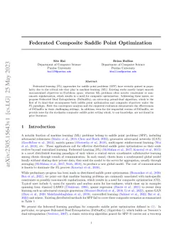 Federated Composite Saddle Point Optimization