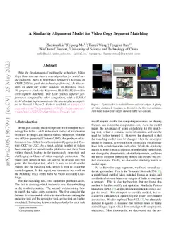 A Similarity Alignment Model for Video Copy Segment Matching