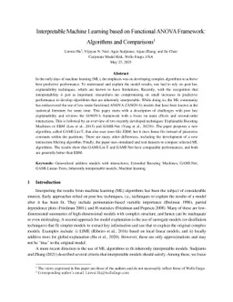 Interpretable Machine Learning based on Functional ANOVA Framework:
  Algorithms and Comparisons