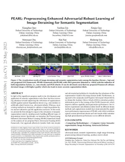 PEARL: Preprocessing Enhanced Adversarial Robust Learning of Image
  Deraining for Semantic Segmentation