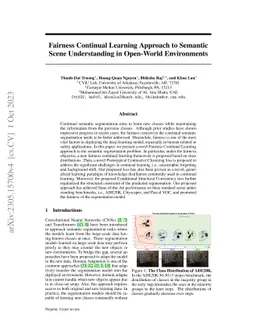 Fairness Continual Learning Approach to Semantic Scene Understanding in
  Open-World Environments