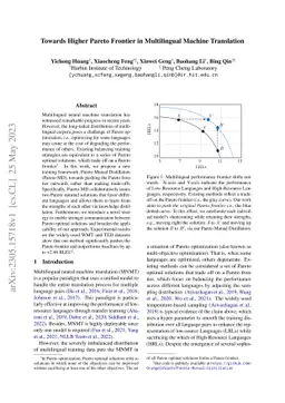 Towards Higher Pareto Frontier in Multilingual Machine Translation