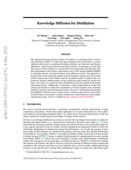 Knowledge Diffusion for Distillation