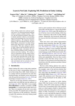 Learn to Not Link: Exploring NIL Prediction in Entity Linking