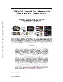 POPE: 6-DoF Promptable Pose Estimation of Any Object, in Any Scene, with
  One Reference