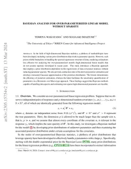 Bayesian Analysis for Over-parameterized Linear Model via Effective Spectra