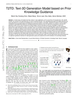 T2TD: Text-3D Generation Model based on Prior Knowledge Guidance