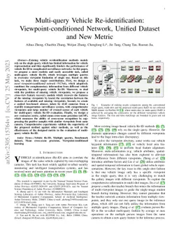 Multi-query Vehicle Re-identification: Viewpoint-conditioned Network,
  Unified Dataset and New Metric