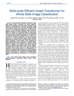 Multi-scale Efficient Graph-Transformer for Whole Slide Image
  Classification