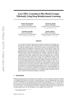 Lucy-SKG: Learning to Play Rocket League Efficiently Using Deep
  Reinforcement Learning