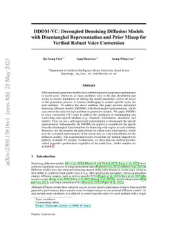 DDDM-VC: Decoupled Denoising Diffusion Models with Disentangled
  Representation and Prior Mixup for Verified Robust Voice Conversion