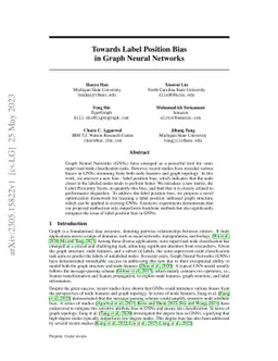 Towards Label Position Bias in Graph Neural Networks