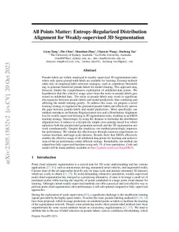 All Points Matter: Entropy-Regularized Distribution Alignment for
  Weakly-supervised 3D Segmentation