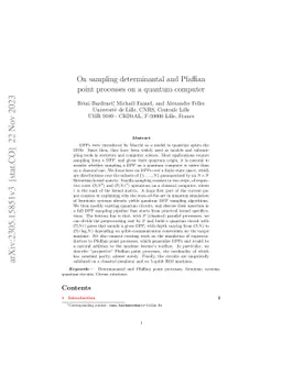 On sampling determinantal and Pfaffian point processes on a quantum
  computer