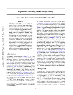 Exponential Smoothing for Off-Policy Learning