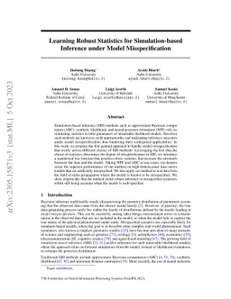 Learning Robust Statistics for Simulation-based Inference under Model
  Misspecification