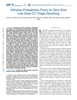 Diffusion Probabilistic Priors for Zero-Shot Low-Dose CT Image Denoising