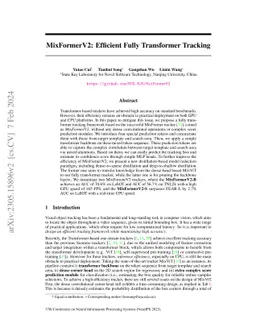 MixFormerV2: Efficient Fully Transformer Tracking