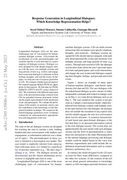 Response Generation in Longitudinal Dialogues: Which Knowledge
  Representation Helps?