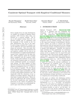 Consistent Optimal Transport with Empirical Conditional Measures