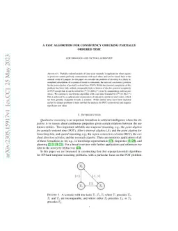 A Fast Algorithm for Consistency Checking Partially Ordered Time