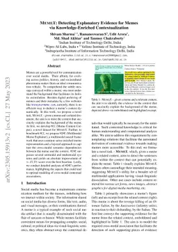 MEMEX: Detecting Explanatory Evidence for Memes via Knowledge-Enriched
  Contextualization