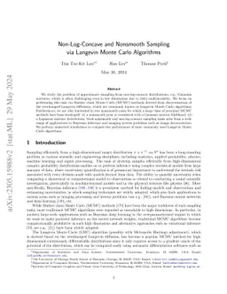Non-Log-Concave and Nonsmooth Sampling via Langevin Monte Carlo
  Algorithms