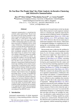 Do You Hear The People Sing? Key Point Analysis via Iterative Clustering
  and Abstractive Summarisation