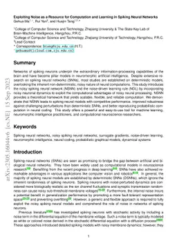 Exploiting Noise as a Resource for Computation and Learning in Spiking
  Neural Networks
