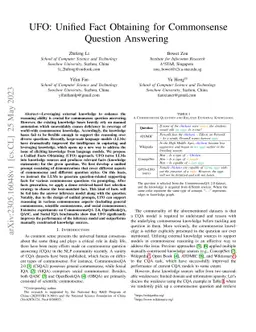 UFO: Unified Fact Obtaining for Commonsense Question Answering