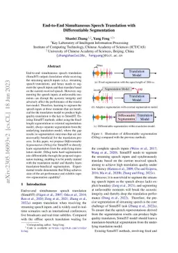 End-to-End Simultaneous Speech Translation with Differentiable
  Segmentation