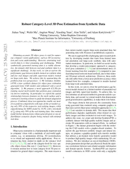 Robust Category-Level 3D Pose Estimation from Synthetic Data