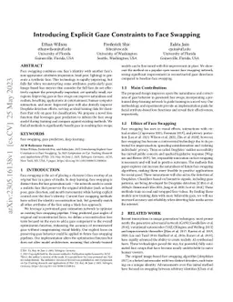 Introducing Explicit Gaze Constraints to Face Swapping