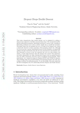 Dropout Drops Double Descent