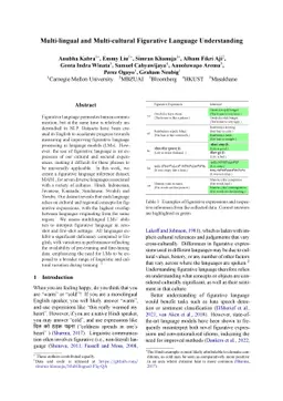 Multi-lingual and Multi-cultural Figurative Language Understanding