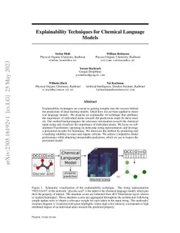 Explainability Techniques for Chemical Language Models