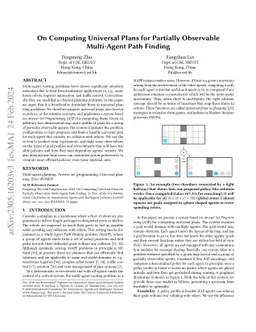 Computing Universal Plans for Partially Observable Multi-Agent Routing Using Answer Set Programming