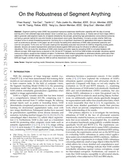 On the Robustness of Segment Anything